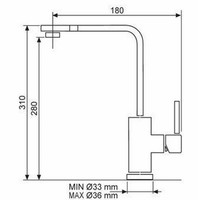 Keukenkraan Plieger Square 1-Gats met Draaibare Uitloop Chroom