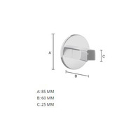 Smedbo Montagepakket Voor Verborgen Aansluiting Op Handdoekradiator 6x8.5 cm RVS Chroom