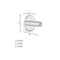Smedbo Montagepakket Voor Verborgen Aansluiting Op Handdoekradiator 8.5x7.5x8.5 cm RVS Chroom
