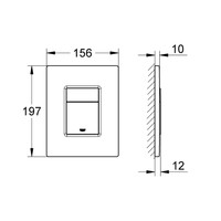 Bedieningsplaat DF Plieger Solido Even 2-Knops Chroom