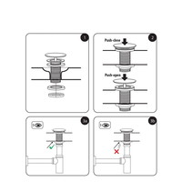 Wastafel Afvoerplug Differnz Pop Up Design 9.8 cm Mat Goud