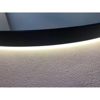 Badkamerspiegel Best Design Venetië Nero LED Verlichting 140x140 cm Rond Mat Zwart