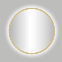 Badkamerspiegel Best Design Venetië Nancy LED Verlichting 140x140 cm Rond Mat Goud