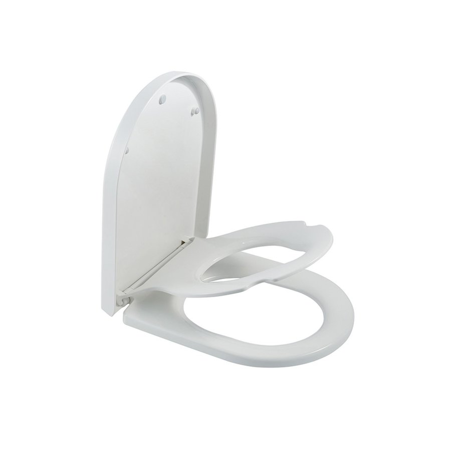 Toiletbril Aqua Splash Dubbele Zitting Familie Met Softcloset En Quick Release Wit