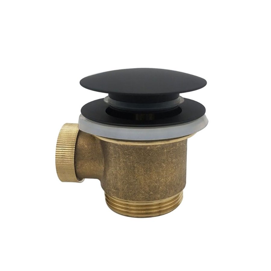 Badafvoer Aqua Splash Clickwaste 5/4 Voor Vrijstaand Bad Mat Zwart