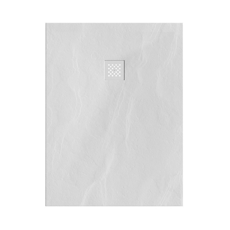 Douchebak Sanitop Just Creating Relievo Crag 90x120 cm Mat Wit