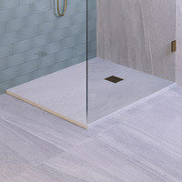 Douchebak Sanitop Just Creating Relievo Crag 90x120 cm Mat Wit