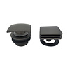 Aqua Splash Badafvoerplug Afbouwdeel Set Boss Wessing tbv Badoverloopcombinatie Met Vulfunctie Vierkant Gunmetal