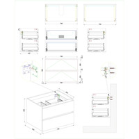 Wastafelmeubel Aqua Splash Maia Onderkast Zonder Topblad 80 cm Mat Zwart