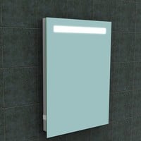 Badkamerspiegel Aqua Splash Mire Rechthoek Inclusief LED Verlichting + Stopcontact 60 cm