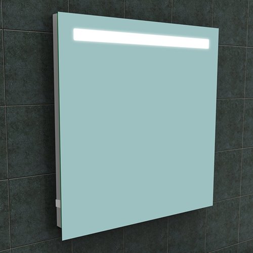 Badkamerspiegel Aqua Splash Mire Rechthoek Inclusief LED Verlichting + Stopcontact 80 cm 