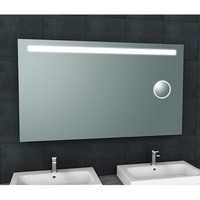 Badkamerspiegel Aqua Splash Mire Rechthoek Inclusief LED Verlichting + Scheerspiegel 140 cm