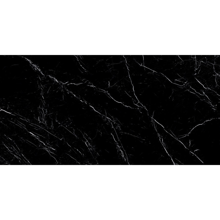 XL Vloertegel Energieker Ekxtreme Levigato Marquina Black Glans Zwart 120x270 cm (prijs per tegel)