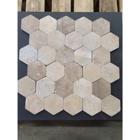 Mozaiek Hexagon Moccacino Y 30x30 cm Marmer Licht Bruin (Prijs per 0,99 M2)