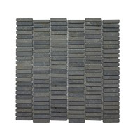 Mozaiek Parquet 1x4.8 30x30 cm Marmer Grey (Prijs per 0,99 M2)