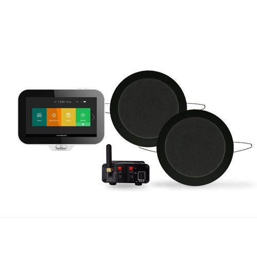 Music Center Aquasound N-Joy Controller (IPX7) + Wand Lader + Twist Speakerset + Mini-Box / 50 Watt Mat Zwart 