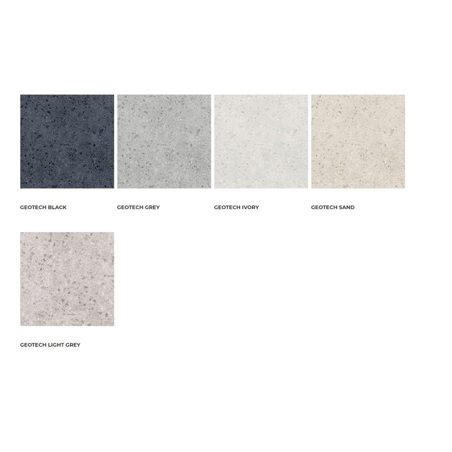 Vloertegel Mykonos Geotech Light Grey 90x90 cm Antislip (prijs per m2)