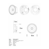 Speakerset Aquasound Samba (Draaibare Tweeter) 65W Rond 205 mm Randloos Wit