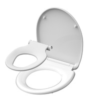 Toiletzitting Schutte Family White Duroplast Soft Close Met Geïntegreerde Kinderzitting Wit