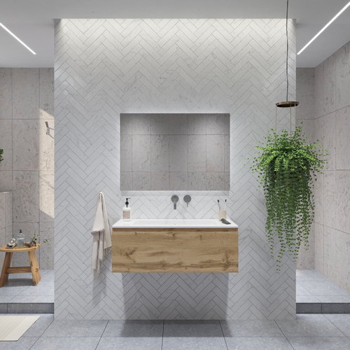 Badkamermeubel Gliss Eros 100 cm Met Wastafel (Verschillende Kleuren) 