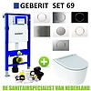 Geberit Geberit UP320 Toiletset set69 Geberit ONE Rimless Diepspoel Turboflush Wit met Sigma 10 drukplaat