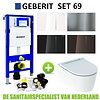 Geberit Geberit UP320 Toiletset set69 Geberit ONE Rimless Diepspoel Turboflush Wit met Sigma 70 drukplaat