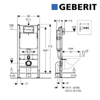 Geberit UP320 Toiletset set69 Geberit ONE Rimless Diepspoel Turboflush Wit met Sigma 70 drukplaat