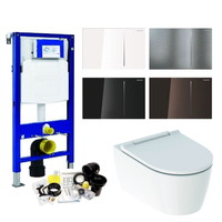 Geberit UP320 Toiletset set69 Geberit ONE Rimless Diepspoel Turboflush Wit met Sigma 70 drukplaat