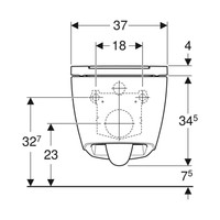 Geberit UP320 Toiletset set69 Geberit ONE Rimless Diepspoel Turboflush Wit met Sigma 30 drukplaat