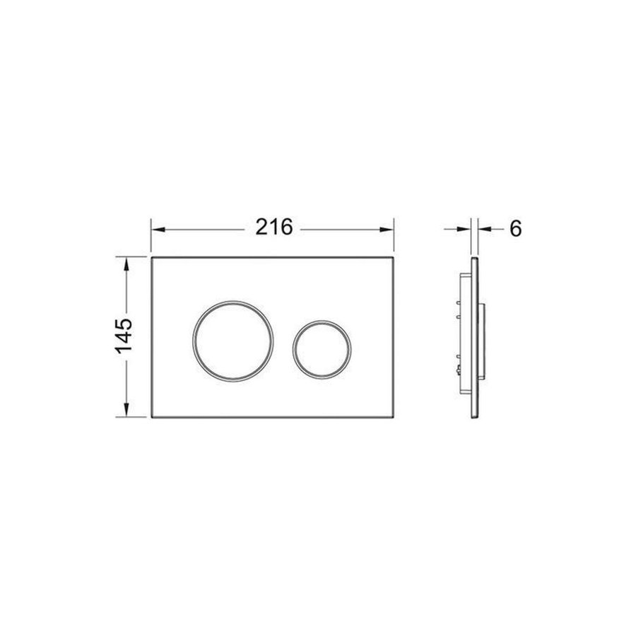 TECE Profile Inbouwreservoir Toiletset Geberit ONE Rimless Diepspoel Turboflush Wit met drukplaat