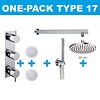 Wiesbaden one-pack inbouwthermostaatset type 17 (20cm)