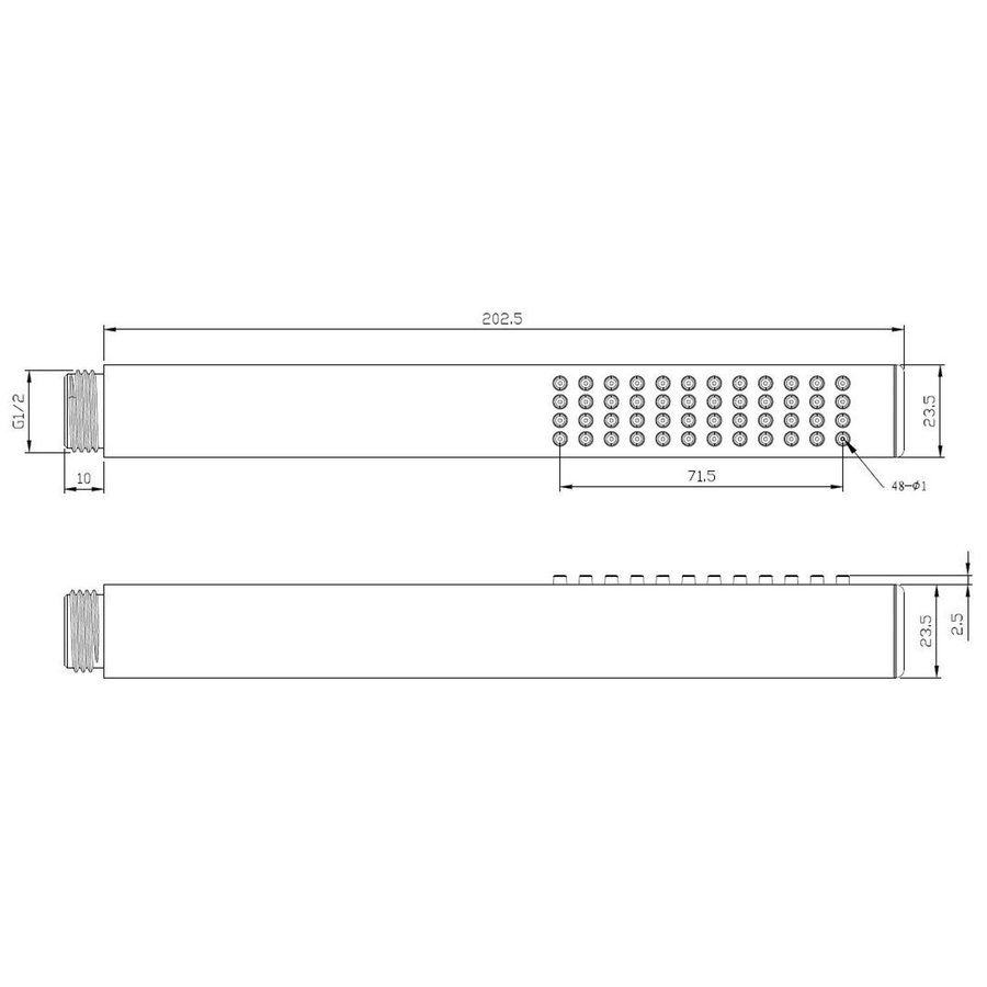 Wiesbaden one-pack inbouwthermostaatset type 20 (20cm ufo)