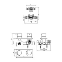 Wiesbaden one-pack inbouwthermostaatset type 20 (20cm ufo)