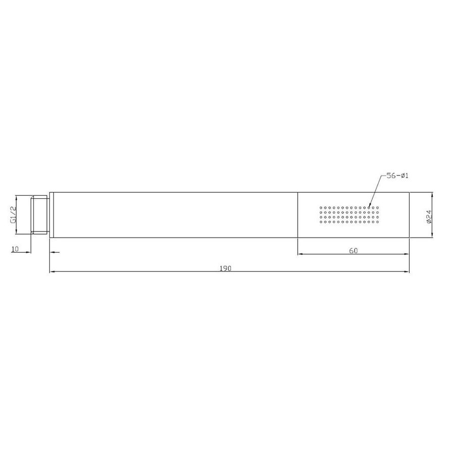 Wiesbaden one-pack inbouwthermostaatset type 116 (24x55)