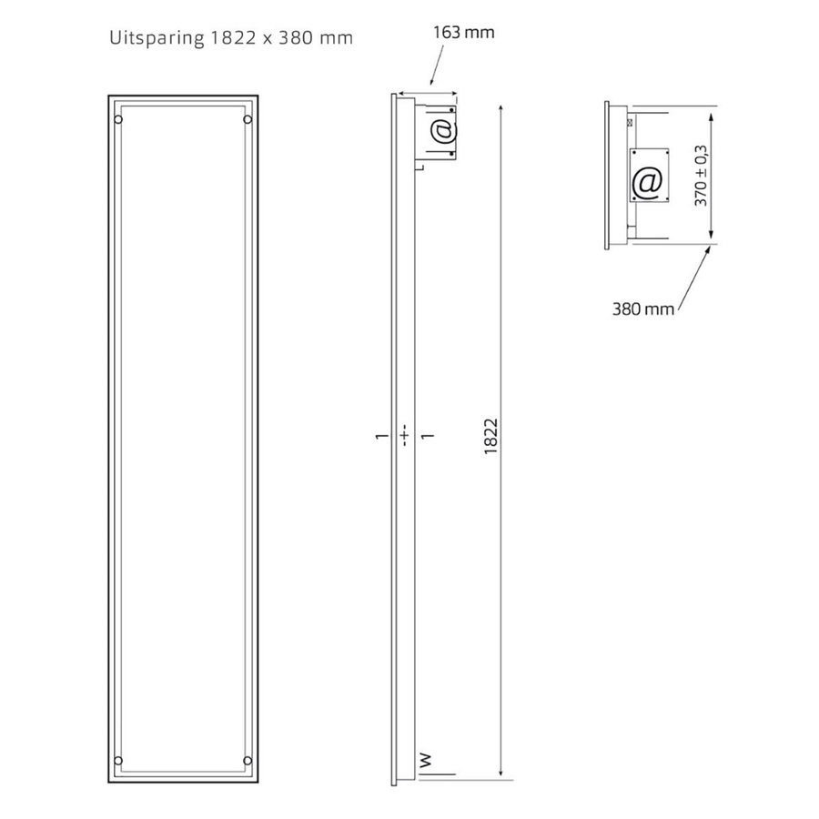 Feel Good Shower Xenz UV en IR Inbouw 180 cm Grijs