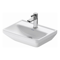 Fontein Duravit D-Neo WonderGliss Inbouw Met Kraanvlak 1 Kraangat 45 cm Hoogglans Wit