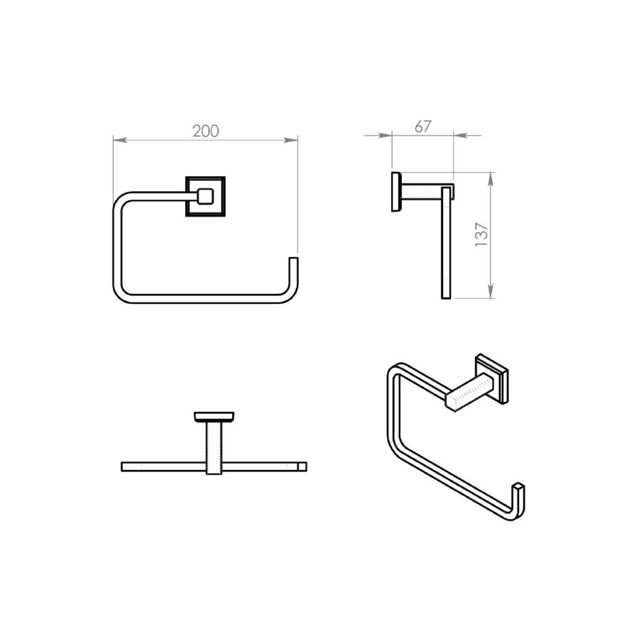 Toiletrolhouder Sapho Colorado 20x13.7 Chroom