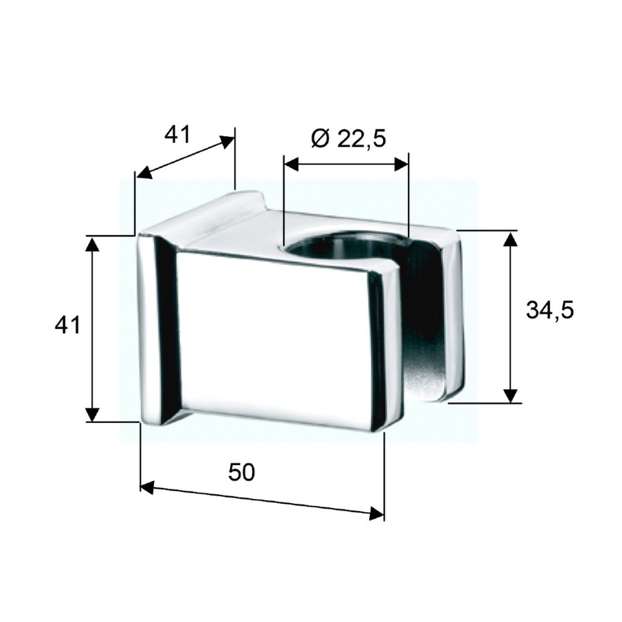 Opsteek Handdouchehouder Sapho Vierkant Mat Zwart