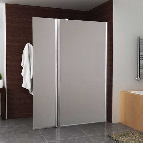 BWS Zijwand Met Scharnierprofiel Rechts En Geheel Mat Glas 35x200 cm 10mm NANO Coating 