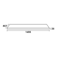Wastafelblad Beton 160.5x45.7x2.5 cm Beton Grijs