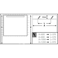 Badkamerspiegel Allibert Atlas LED Verlichting 100 cm 12 W 100x70x3 cm