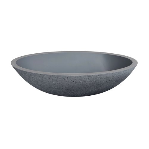 Waskom Best Design Craquelé-stone 52x38x14 cm Solid Surface Lava Grijs 