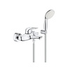 Grohe Badmengkraan Grohe Eurostyle met Douchegarnituur 1-greep Chroom / Wit