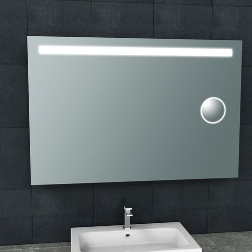 Spiegel Wiesbaden Tigris met LED Verlichting En Scheerspiegel 120x80cm 