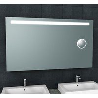 Spiegel Wiesbaden Tigris met LED Verlichting En Scheerspiegel 140x80cm