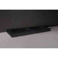 Wastafel Forzalaqua Bellezza Doppio Marmer Graniet Gezoet Zonder Kraangat 140,5x51,5x9 cm
