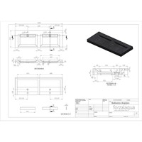 Wastafel Forzalaqua Bellezza Doppio Cloudy Marmer Graniet Gezoet 2 Kraangaten 140,5x51,5x9 cm