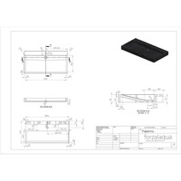 Wastafel Forzalaqua Palermo Graniet Gezoet Gekapt Met Kraangat Zwart 100,5x51,5x9 cm