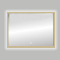 Badkamerspiegel Best Design Nancy Isola LED Verlichting 120x80 cm Mat Goud