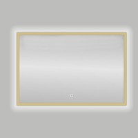 Badkamerspiegel Best Design Nancy Isola LED Verlichting 80x60 cm Mat Goud